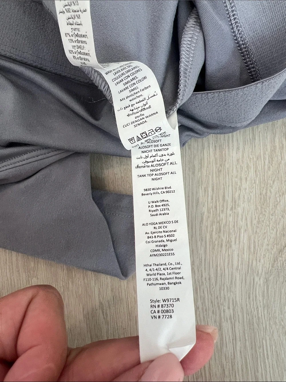 Alo Yoga Asymmetrical Bra Tank Top
